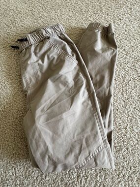 Plugg Co. Kids Khaki Jogger Pants - Casual Elastic Waist